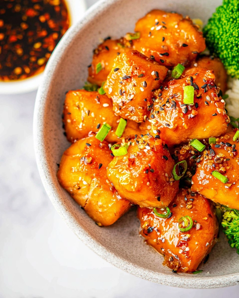 Air Fryer Honey Garlic Salmon Bites