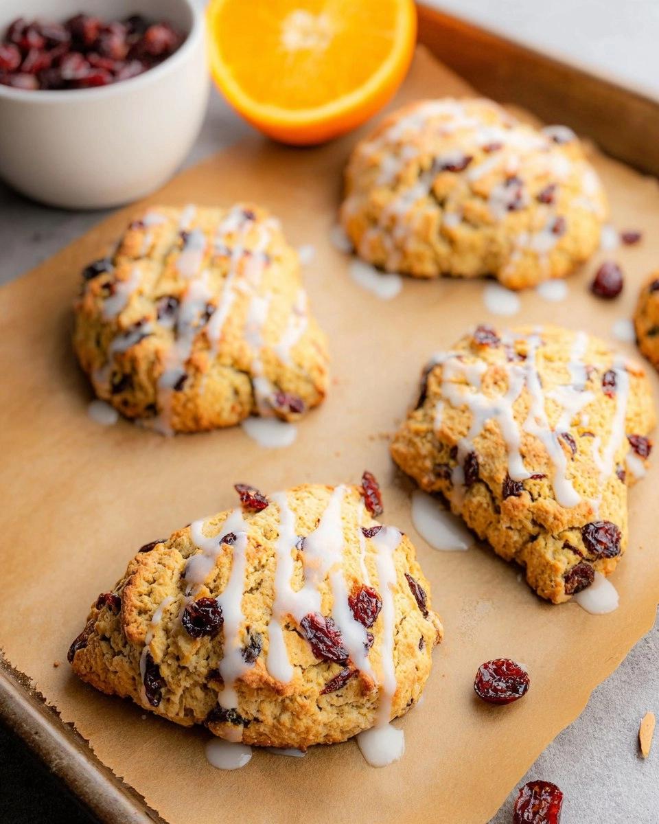Almond Flour Cranberry Orange Scones