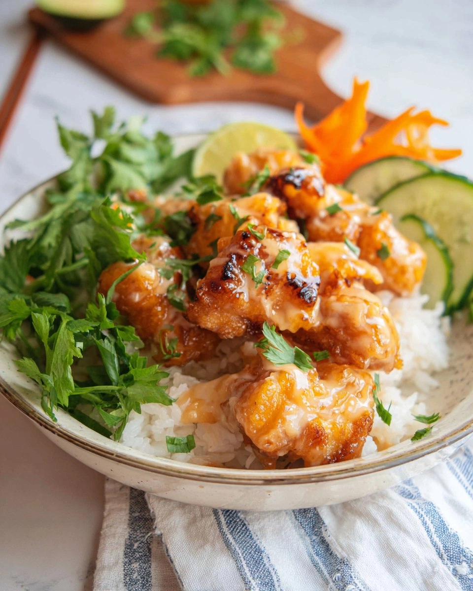 Bang Bang Chicken and Rice Bowl