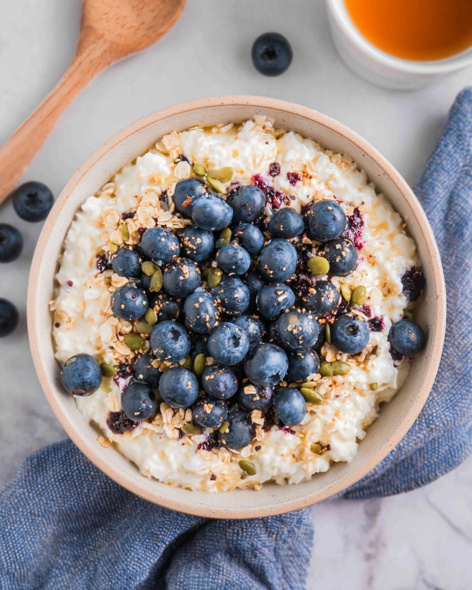 Blueberry and Muesli Cottage Cheese Bowl 51 Blueberry and Muesli Cottage Cheese Bowl