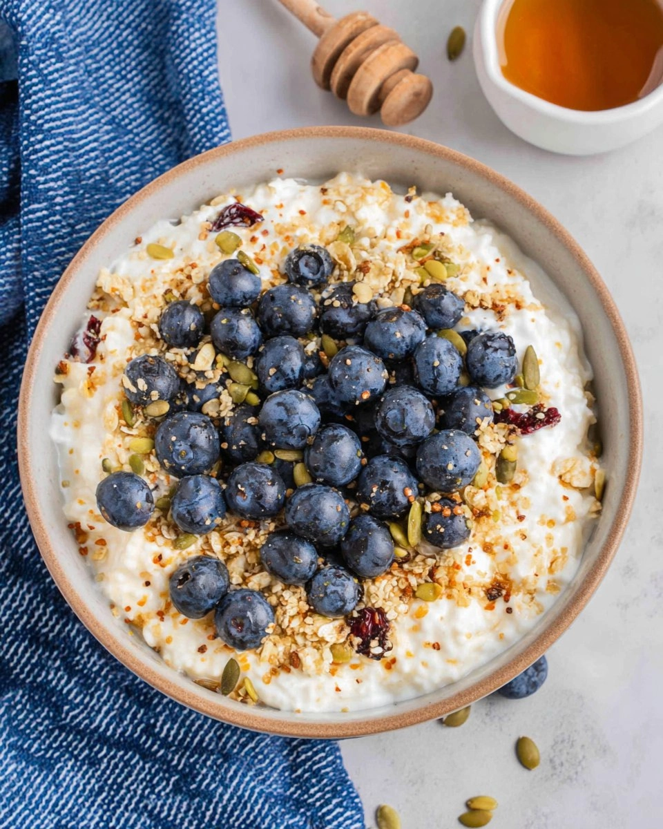 Blueberry and Muesli Cottage Cheese Bowl 52 Blueberry and Muesli Cottage Cheese Bowl