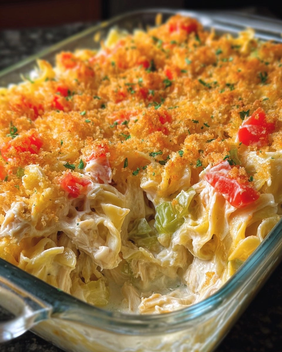 Chicken Cheddar Noodle Bake