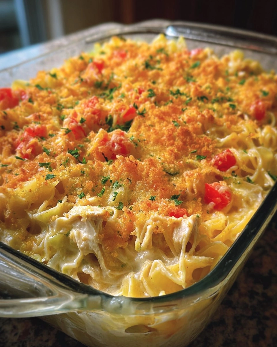 Chicken Cheddar Noodle Bake