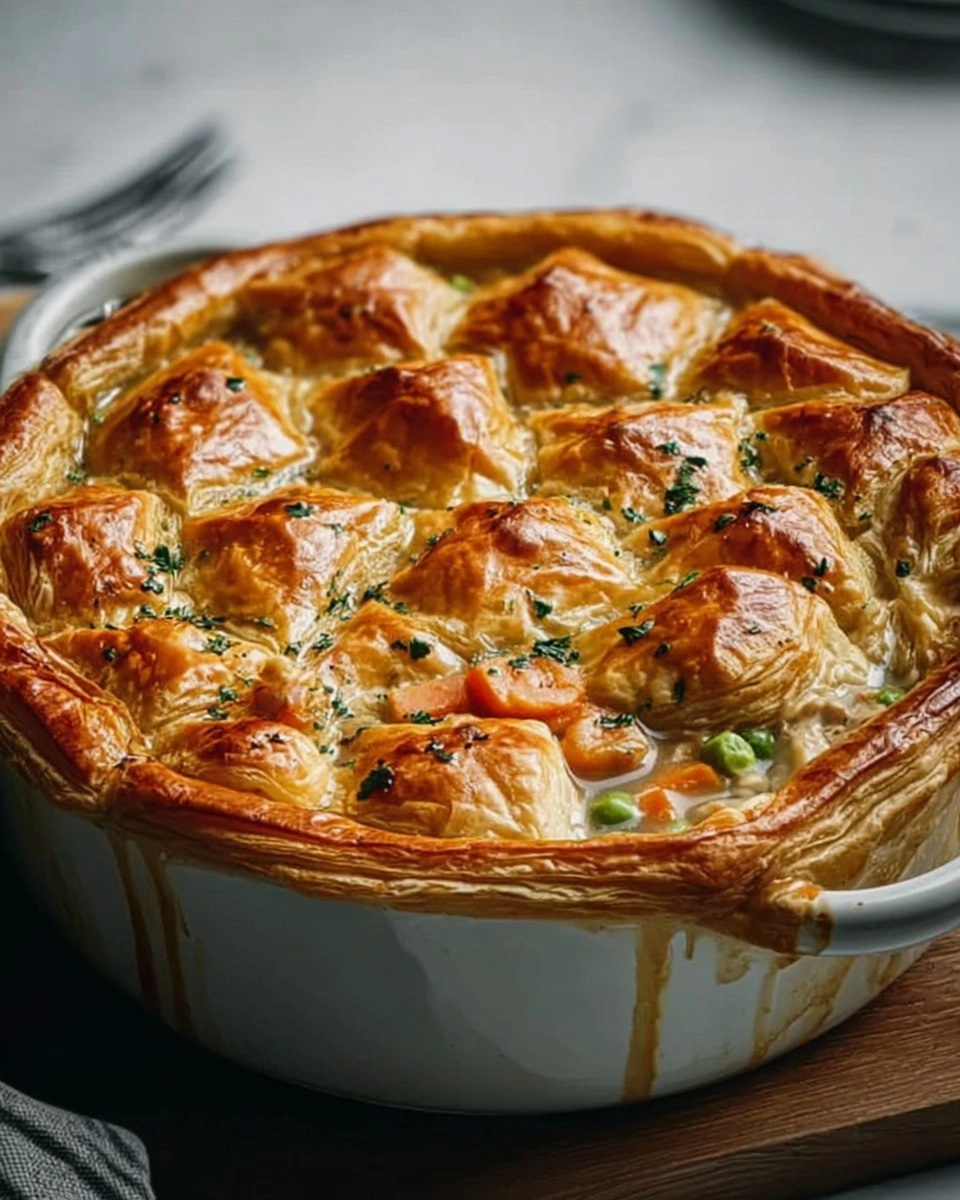 Chicken Pot Pie with Puff Pastry