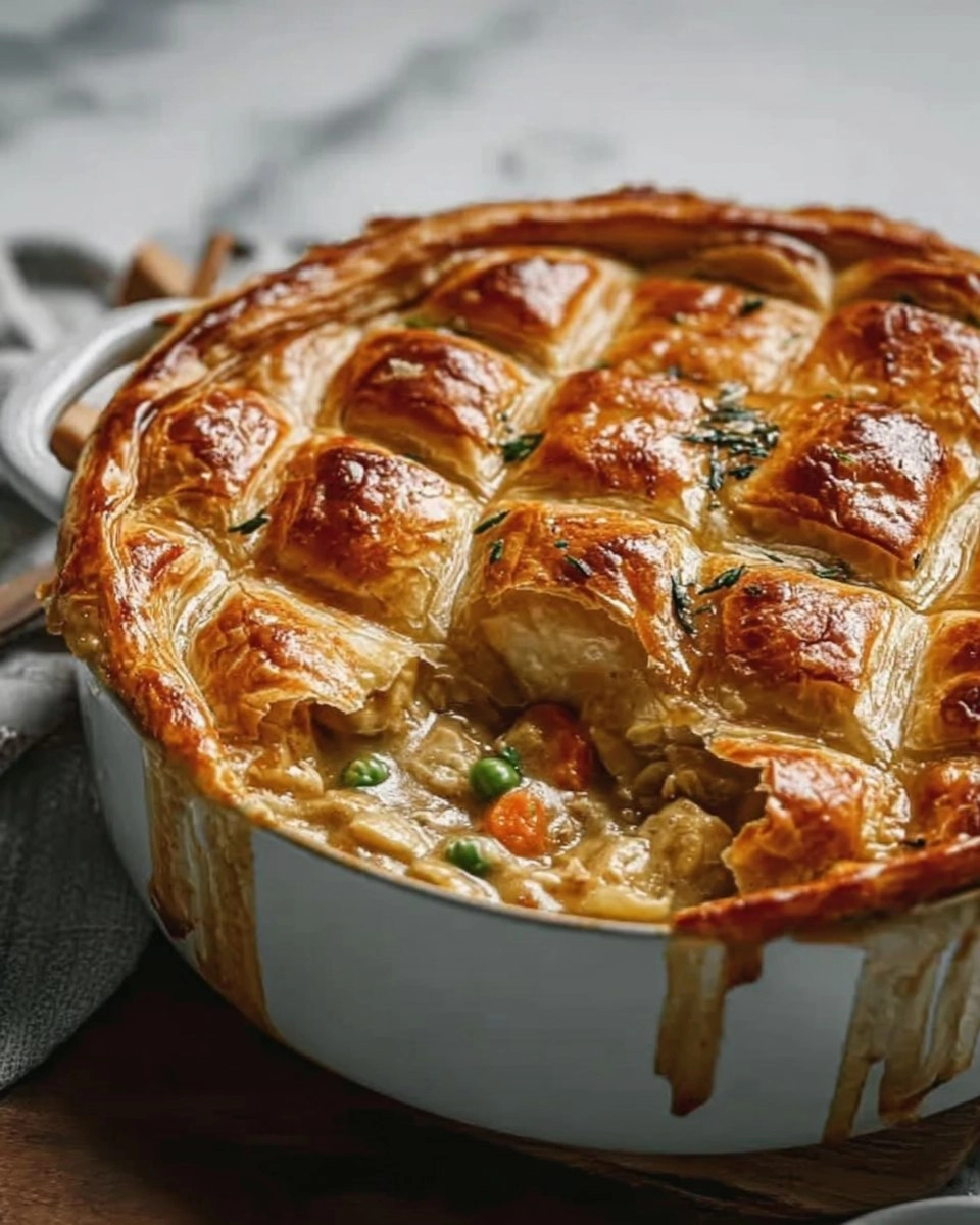 Chicken Pot Pie with Puff Pastry