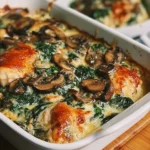 Chicken Spinach Mushroom Low Carb Oven Dish 138 Chicken-Spinach-Mushroom-Low-Carb-Oven-Dish-Recipe