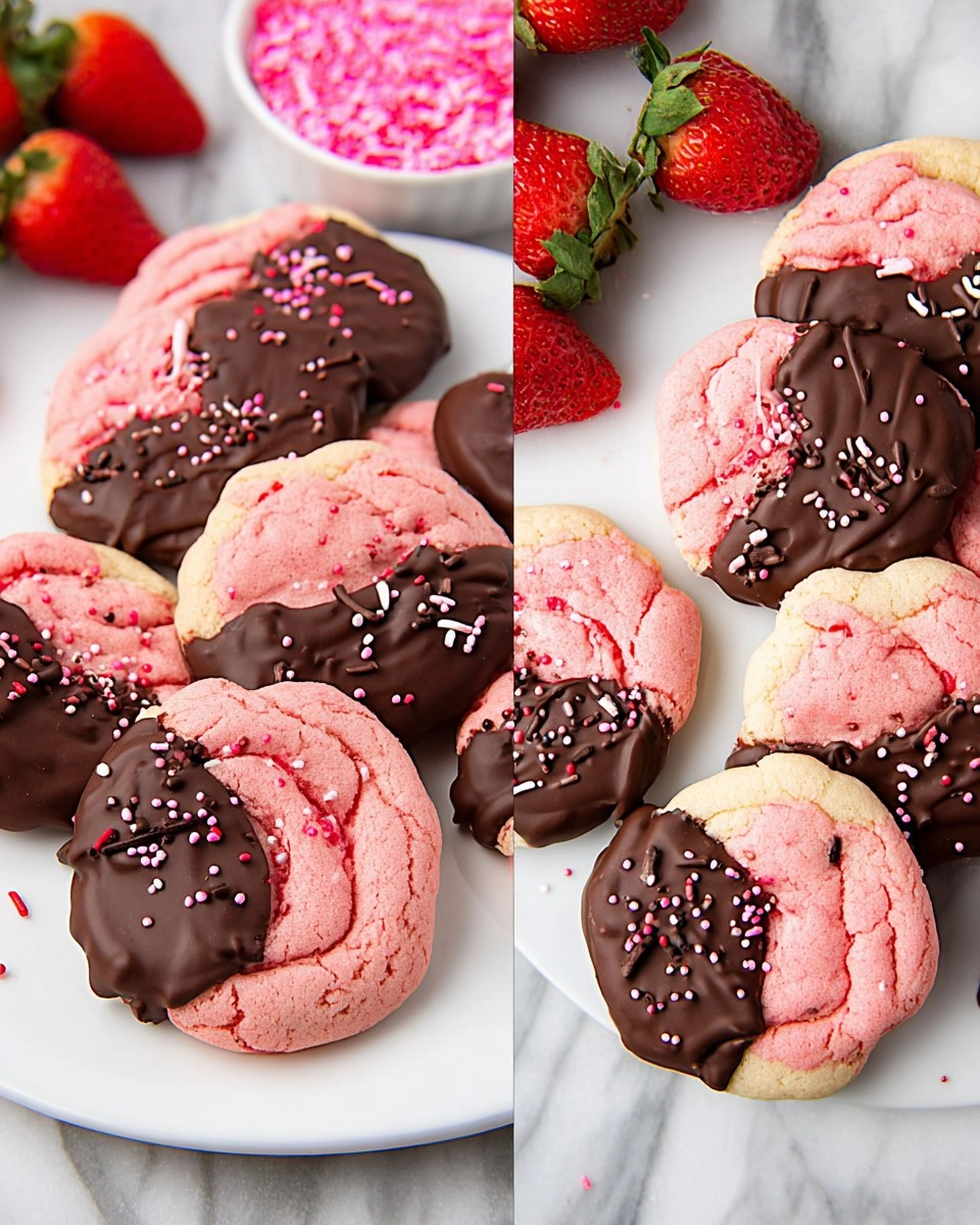 Chocolate Covered Strawberry Cookies Perfect For Your Sweetheart