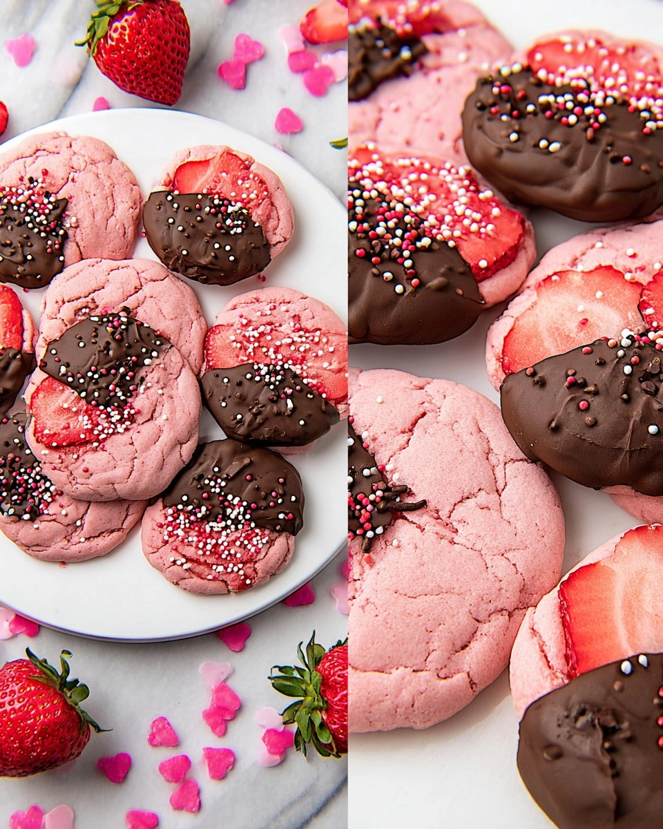 Chocolate Covered Strawberry Cookies Perfect For Your Sweetheart
