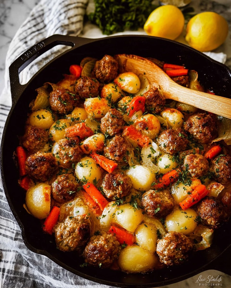 Classic Meatball Casserole (1950s-Style Family Dinner)