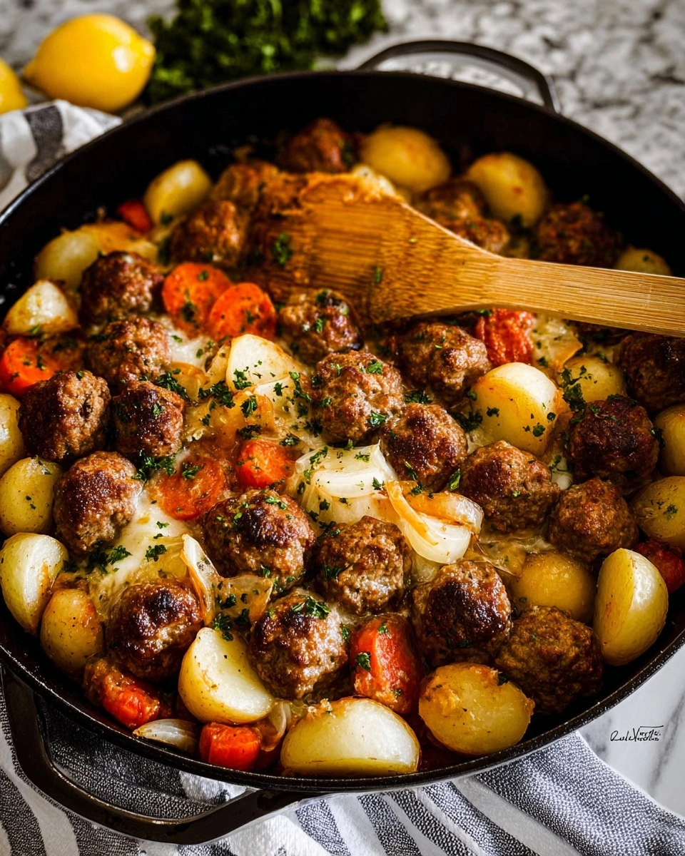 Classic Meatball Casserole (1950s-Style Family Dinner)