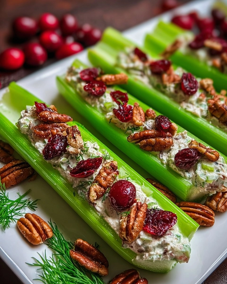 Cranberry Pecan Holiday Celery Boats 85 Cranberry Pecan Holiday Celery Boats