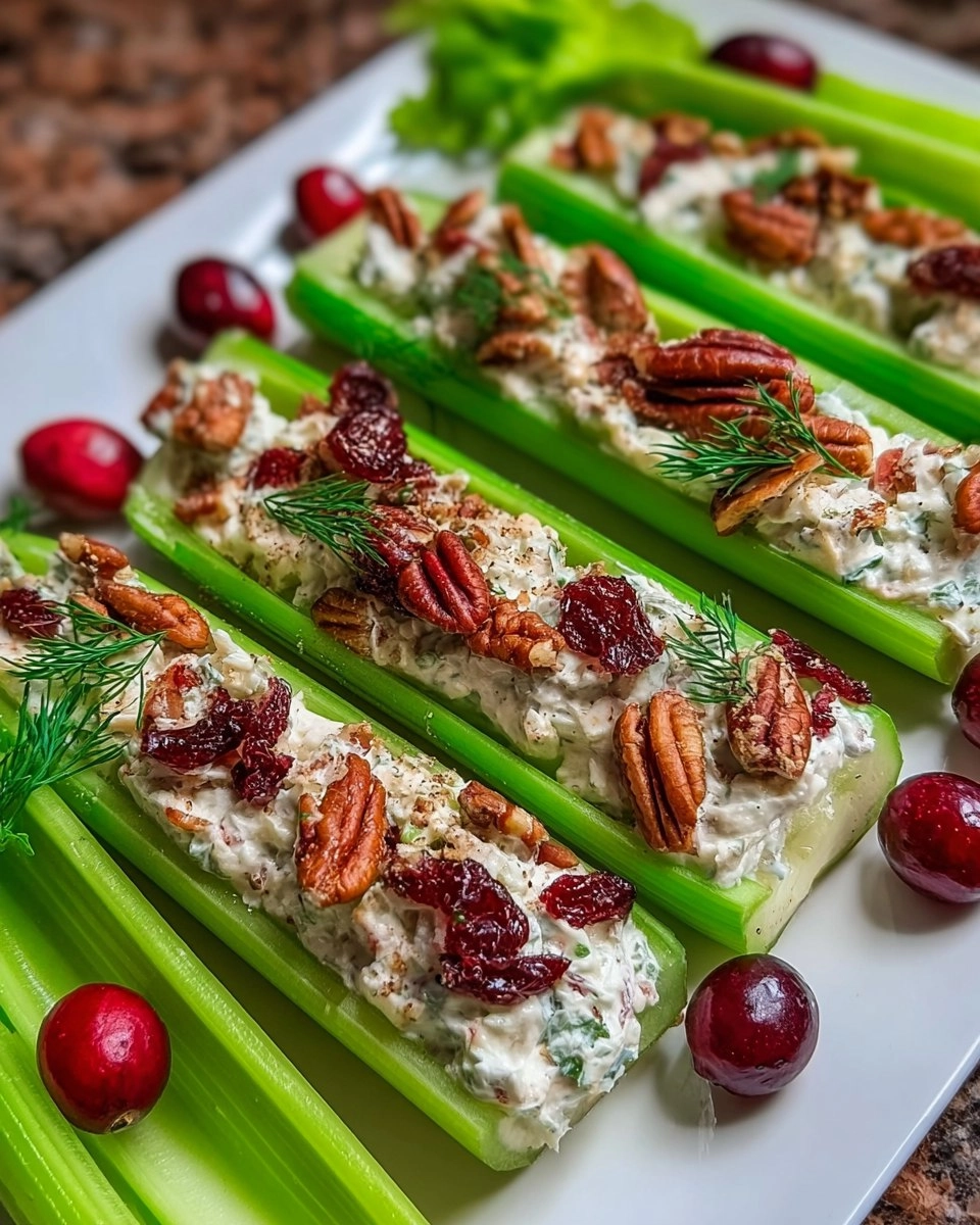 Cranberry Pecan Holiday Celery Boats 86 Cranberry Pecan Holiday Celery Boats