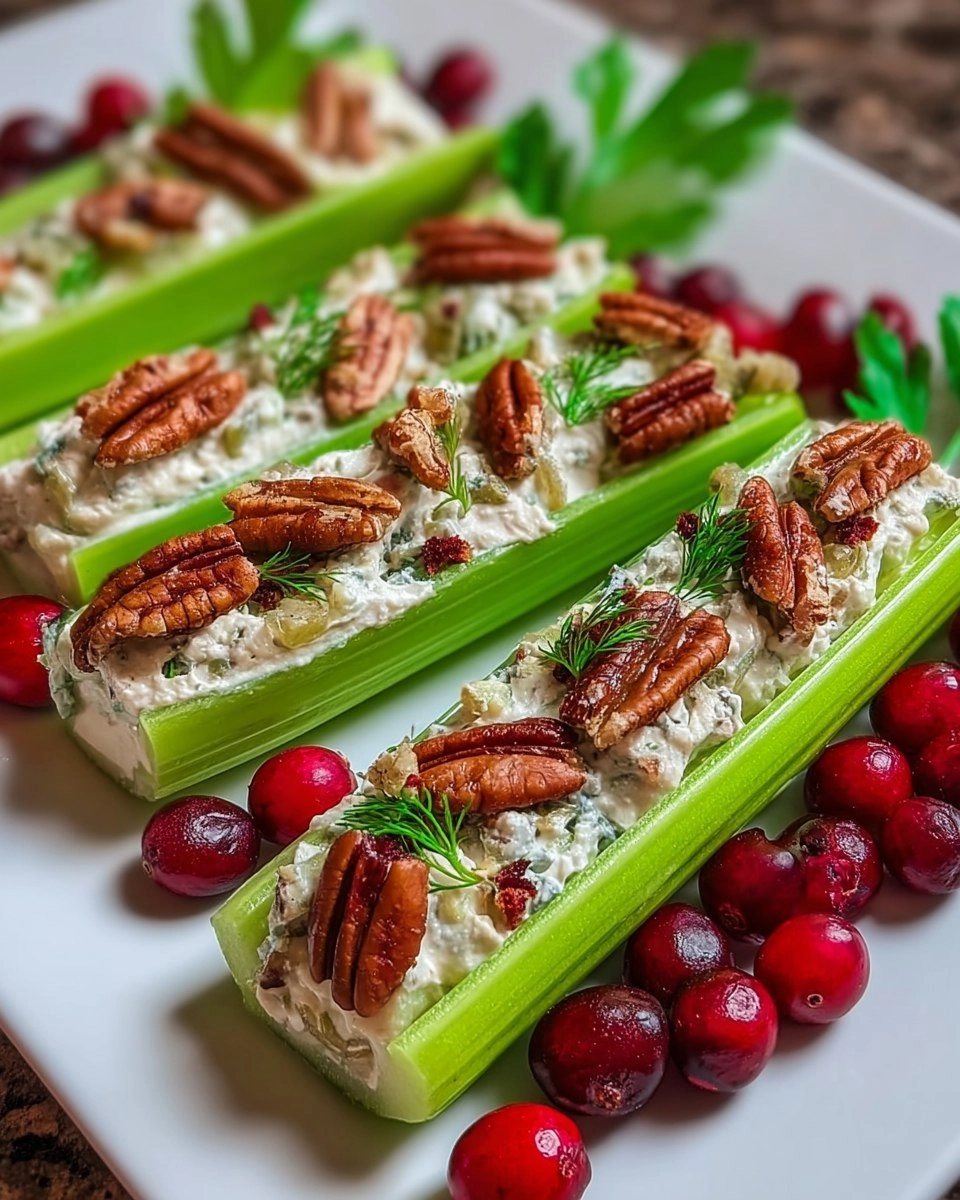 Cranberry Pecan Holiday Celery Boats 87 Cranberry Pecan Holiday Celery Boats