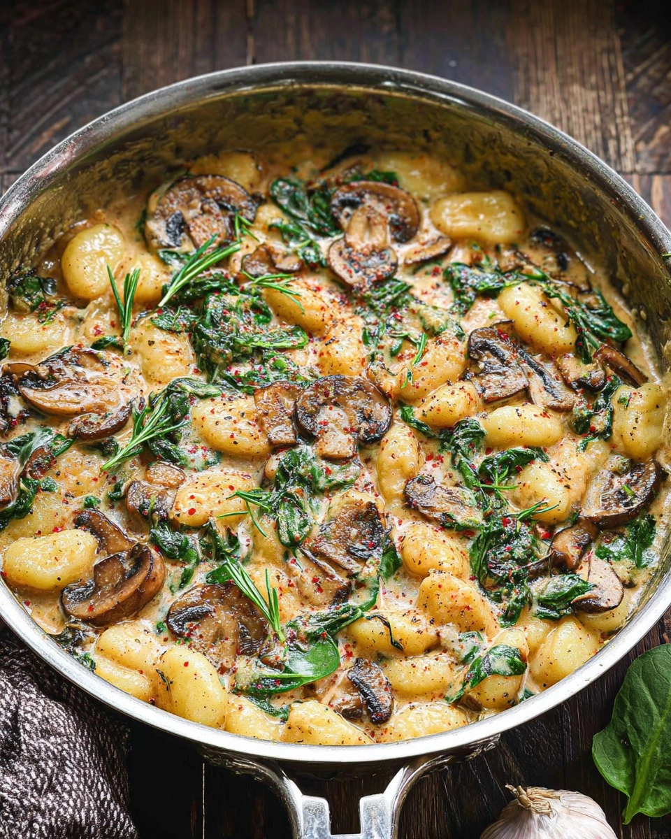 Creamy Spinach and Mushroom Gnocchi