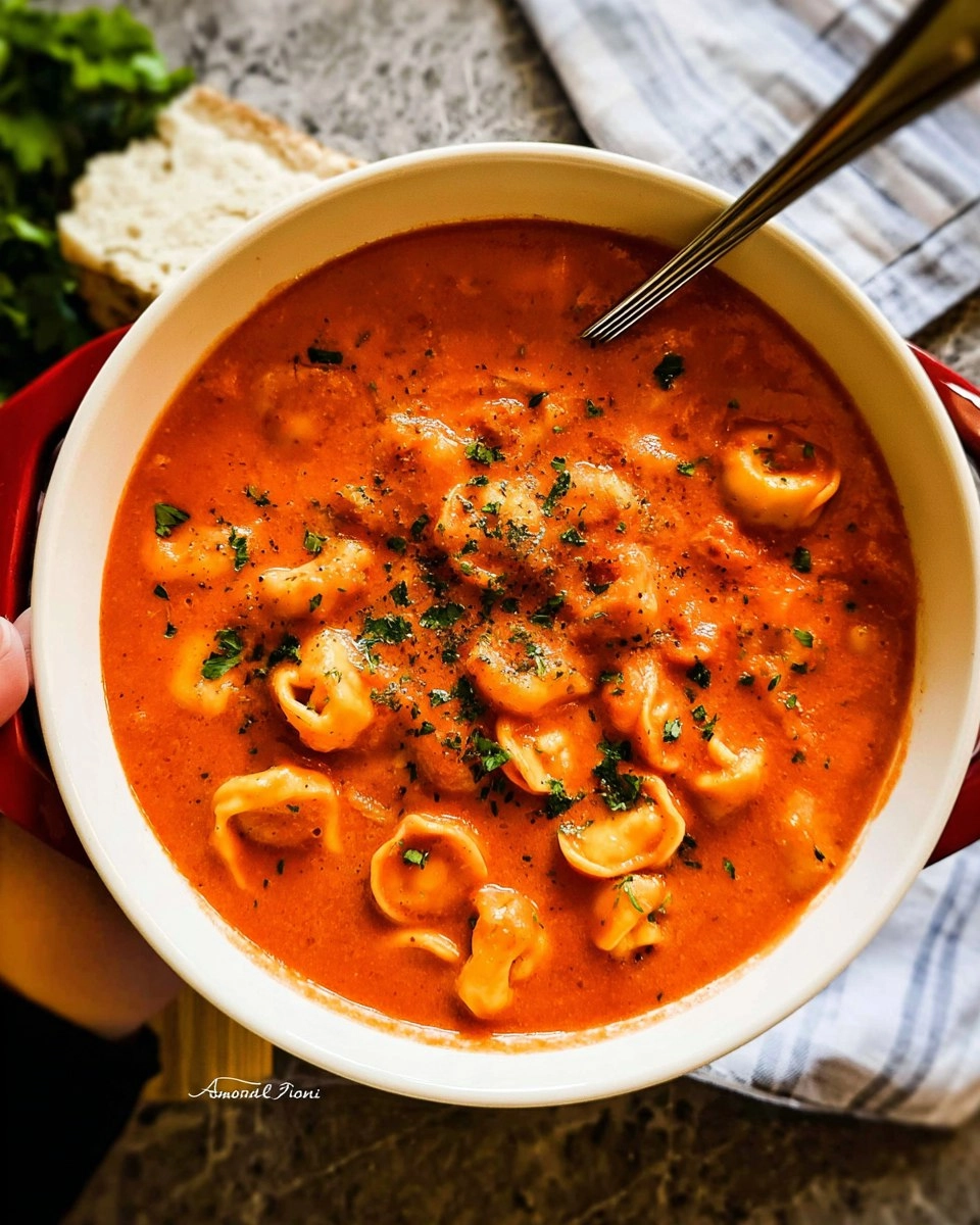 Creamy Tomato Tortellini Soup