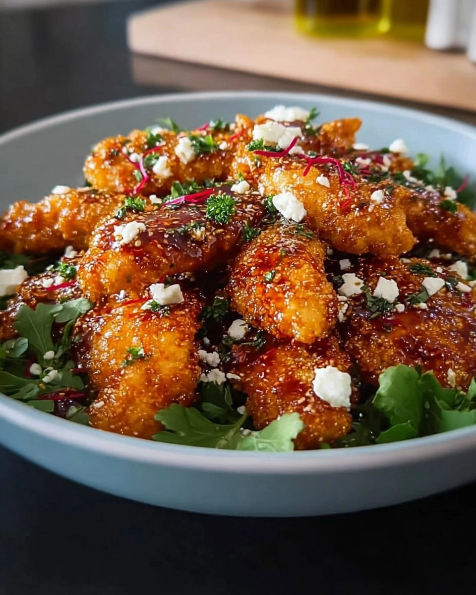 Crispy Hot Honey Feta Chicken