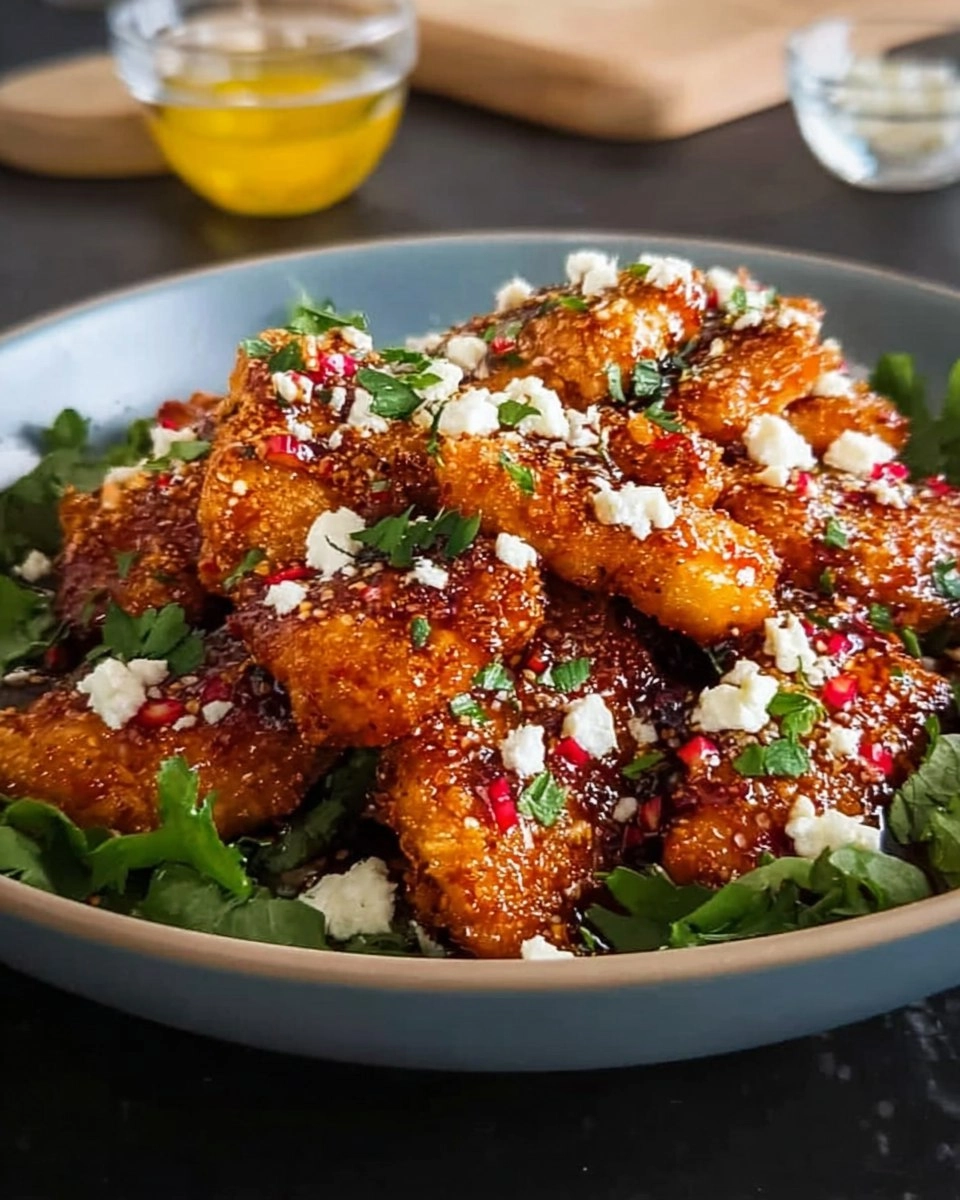 Crispy Hot Honey Feta Chicken