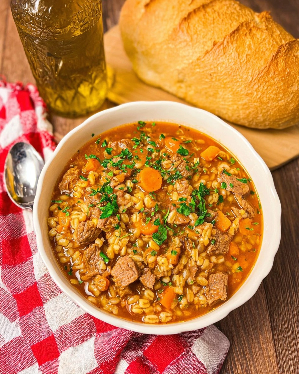 Crockpot Beef and Barley Soup