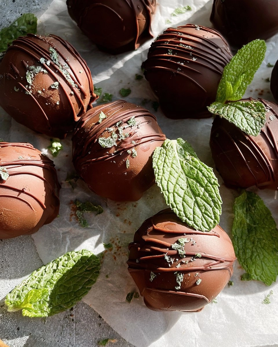 Dark Chocolate Mint Truffles 86 Dark Chocolate Mint Truffles