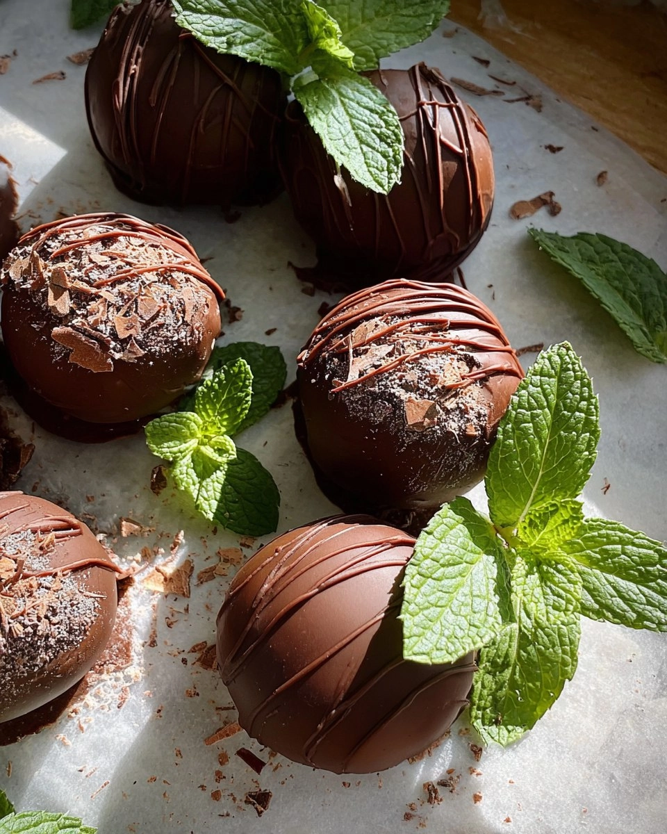 Dark Chocolate Mint Truffles 87 Dark Chocolate Mint Truffles