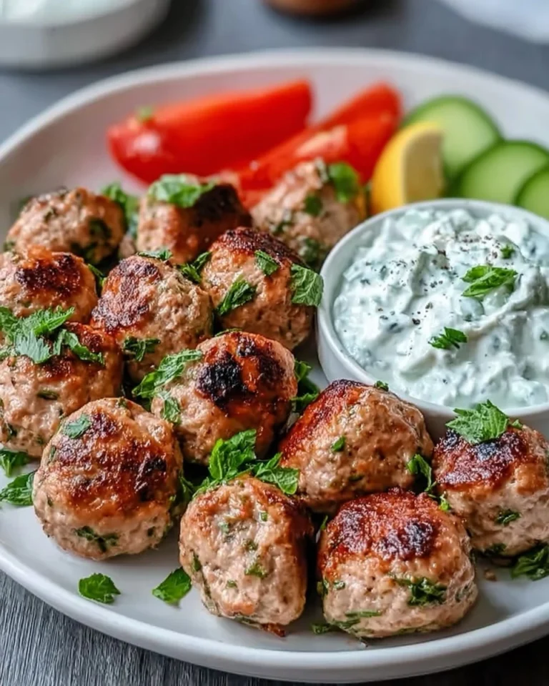Easy-Greek-Turkey-Meatballs-with-Tzatziki-Recipe