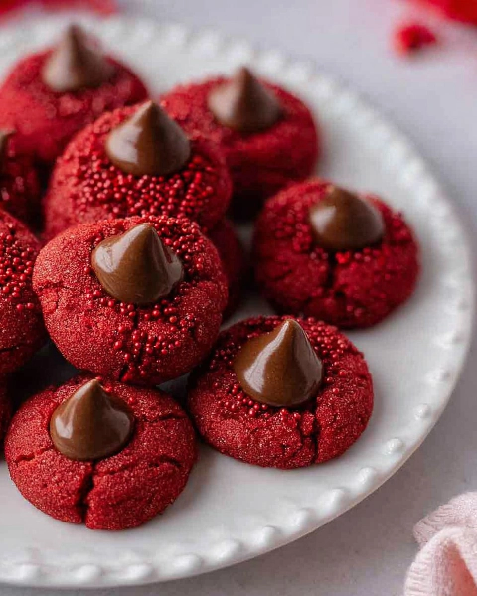 Easy Hershey’s Red Velvet Blossoms Cookies