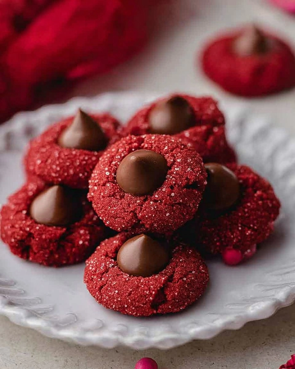 Easy Hershey’s Red Velvet Blossoms Cookies