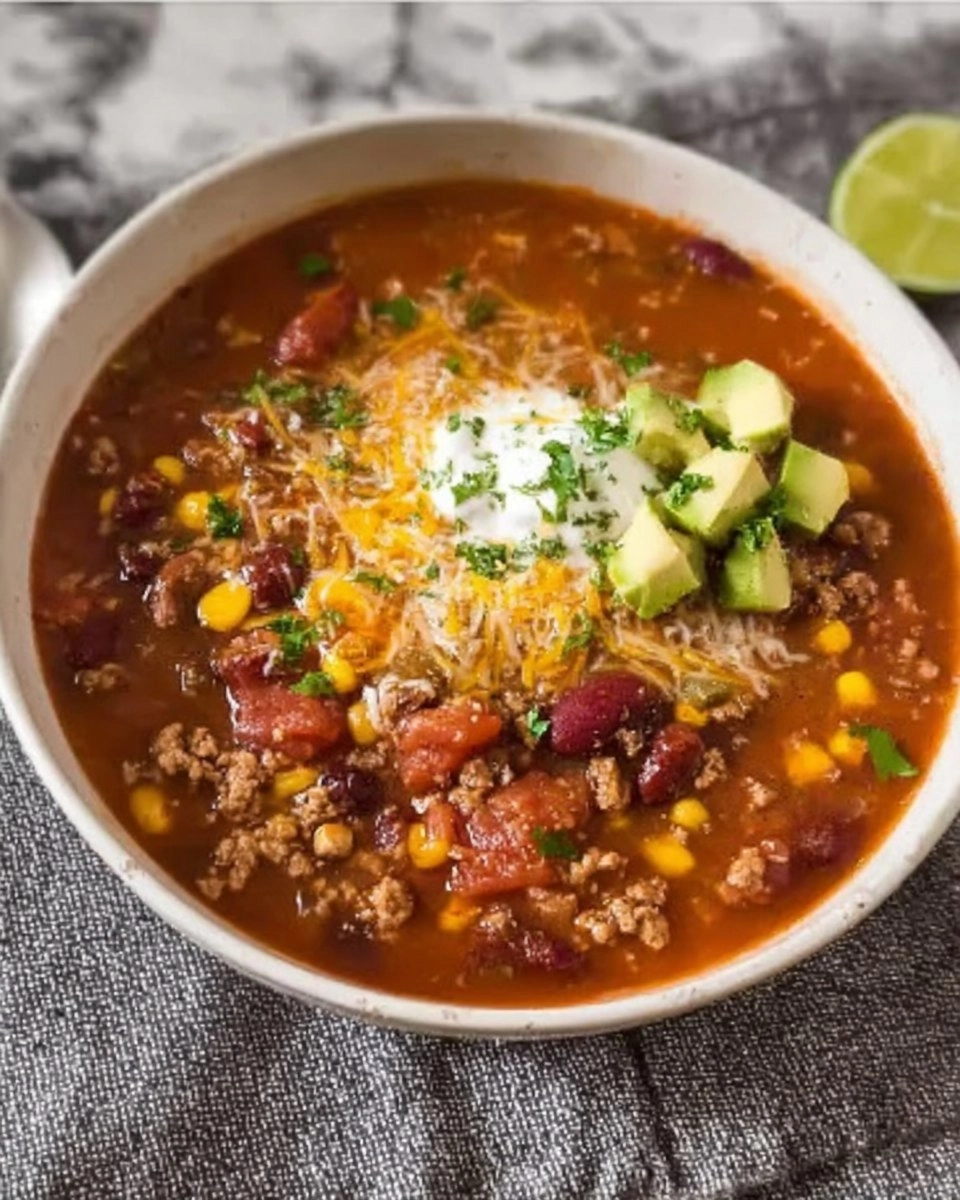 Easy Taco Soup with 34g Protein