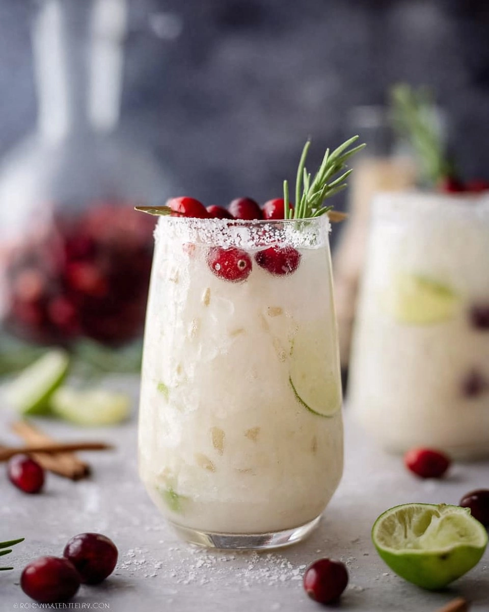 Easy White Christmas Margarita Pitcher