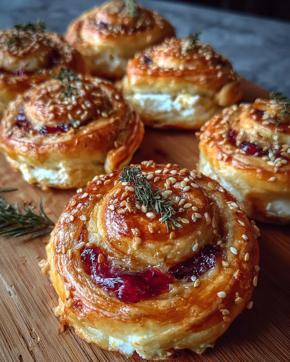 Feta Cranberry Swirls Pastry