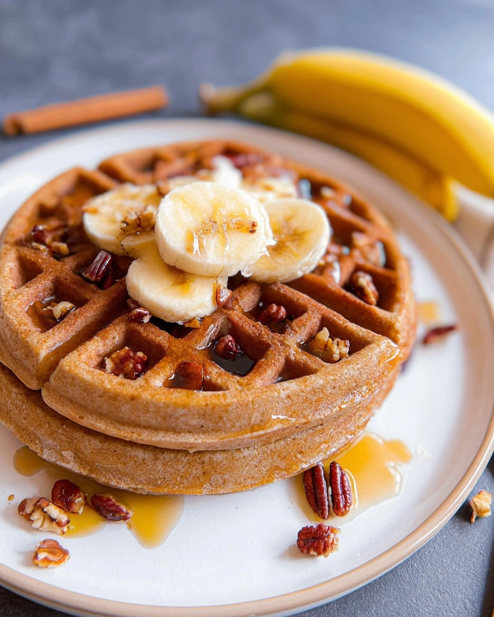 Flourless Protein Banana Oat Waffles