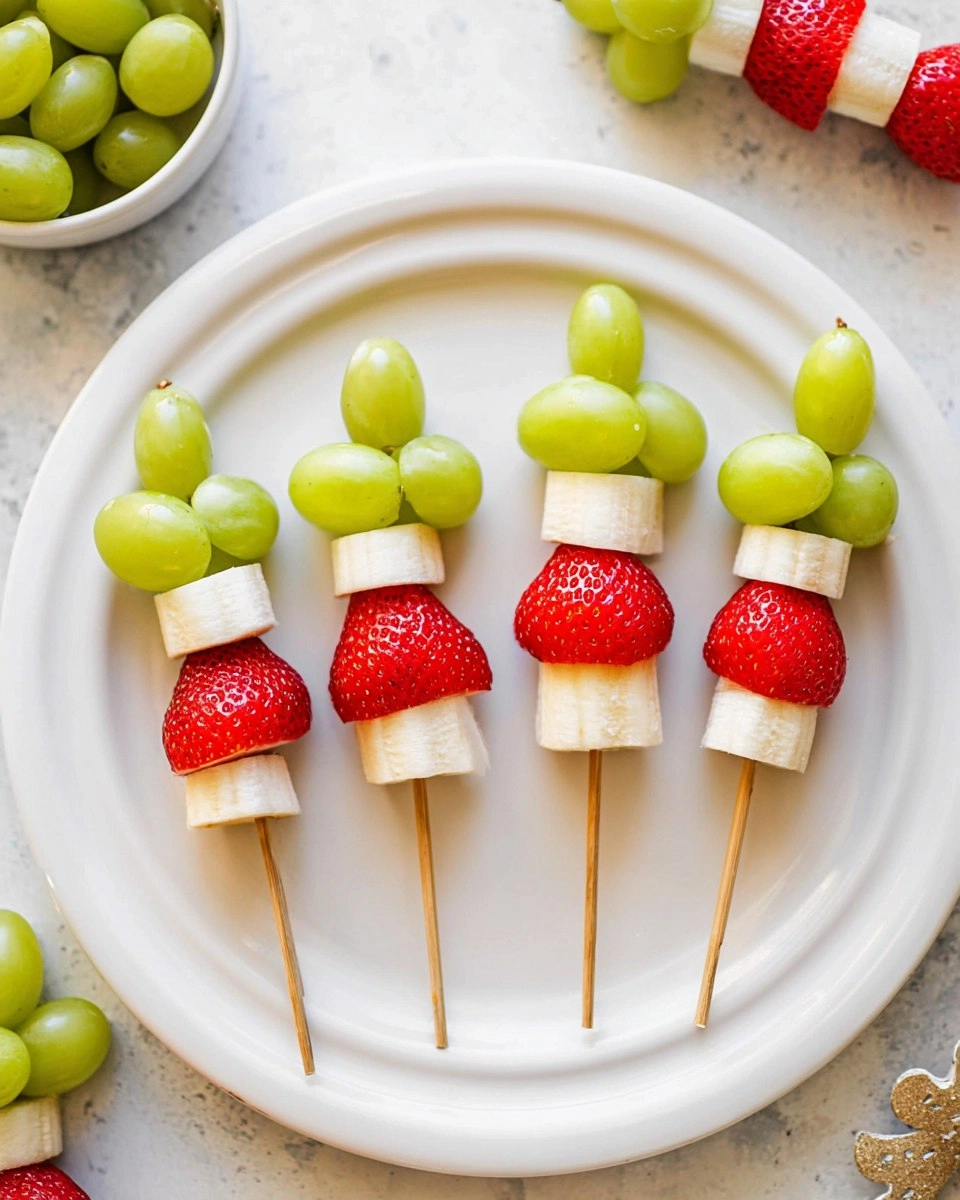 Grinch Fruit Kabobs 71 Grinch Fruit Kabobs