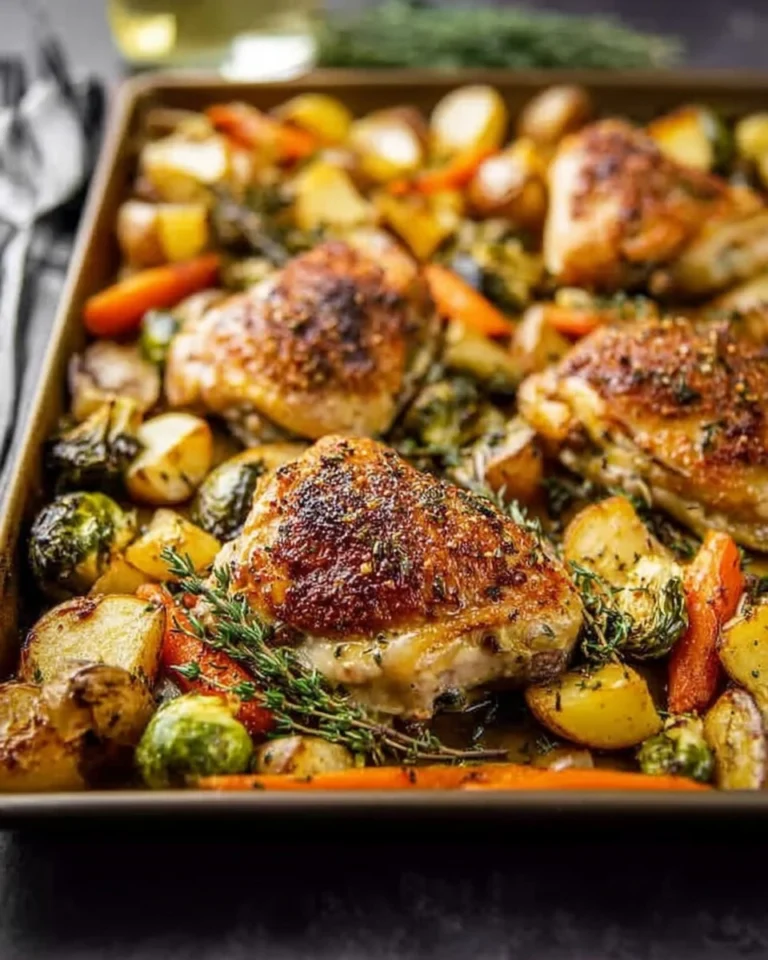 Healthy-Sheet-Pan-Maple-Mustard-Roasted-Chicken-Recipe