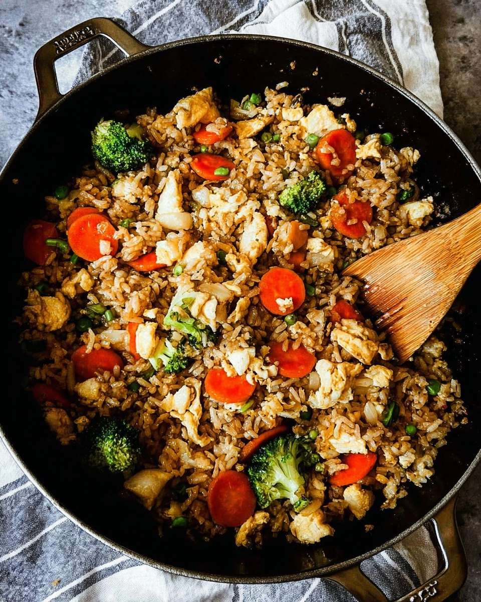 Leftover Fried Rice, Veggies and Eggs