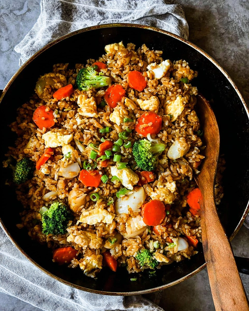 Leftover Fried Rice, Veggies and Eggs