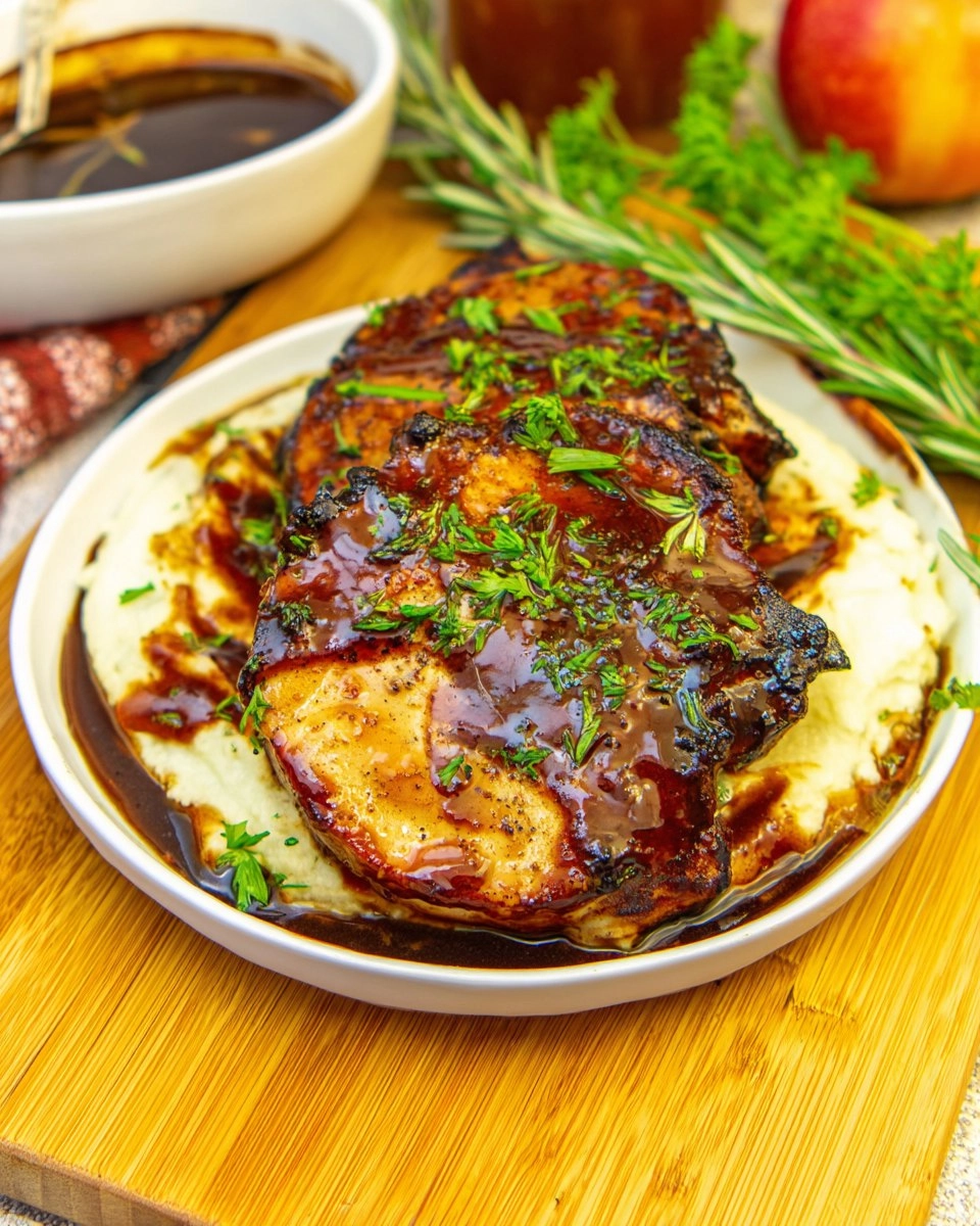 Pork Chops with Dr Pepper BBQ Sauce