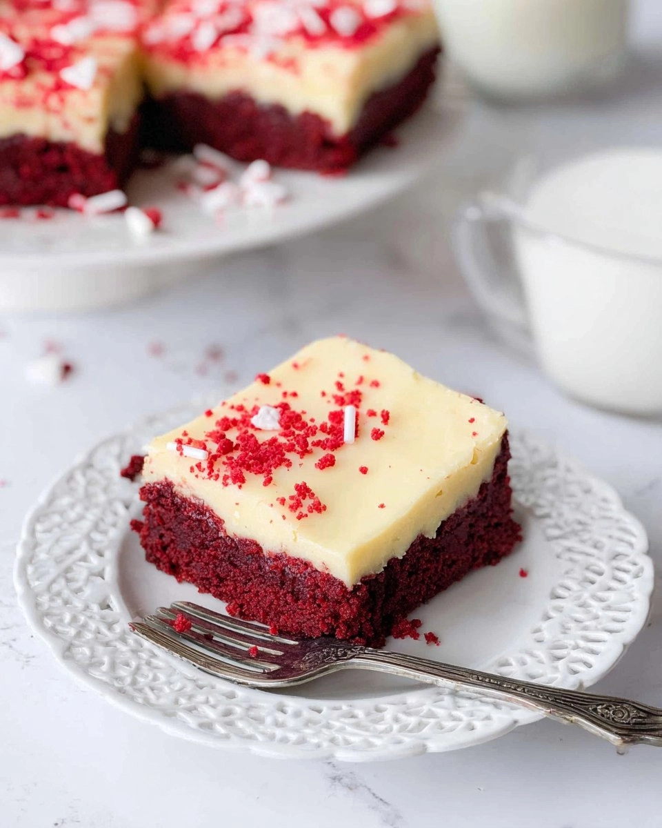 Red Velvet Cookie Bars