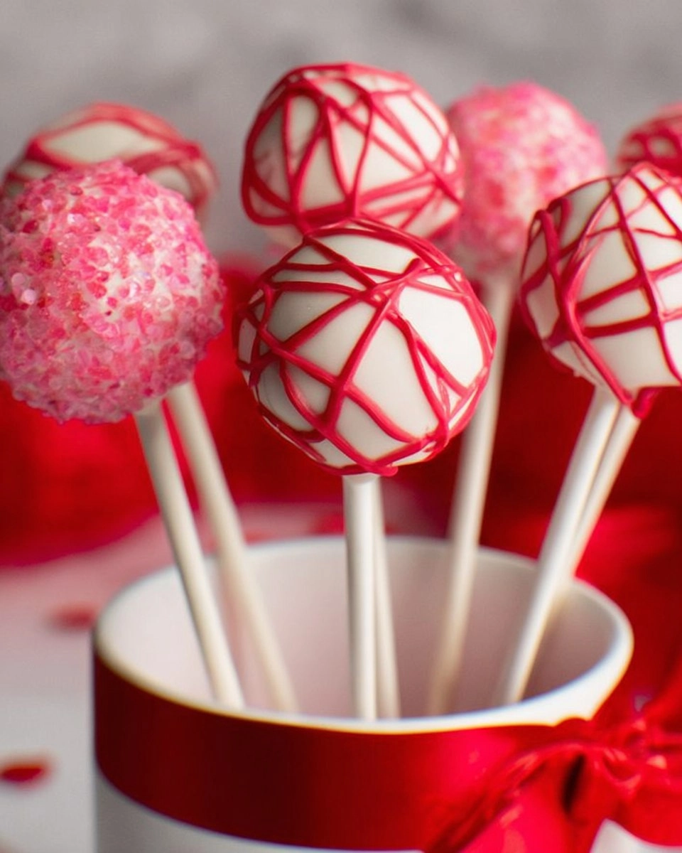 Simple Valentine’s Cake Pops Perfect for Parties and Treat Boxes