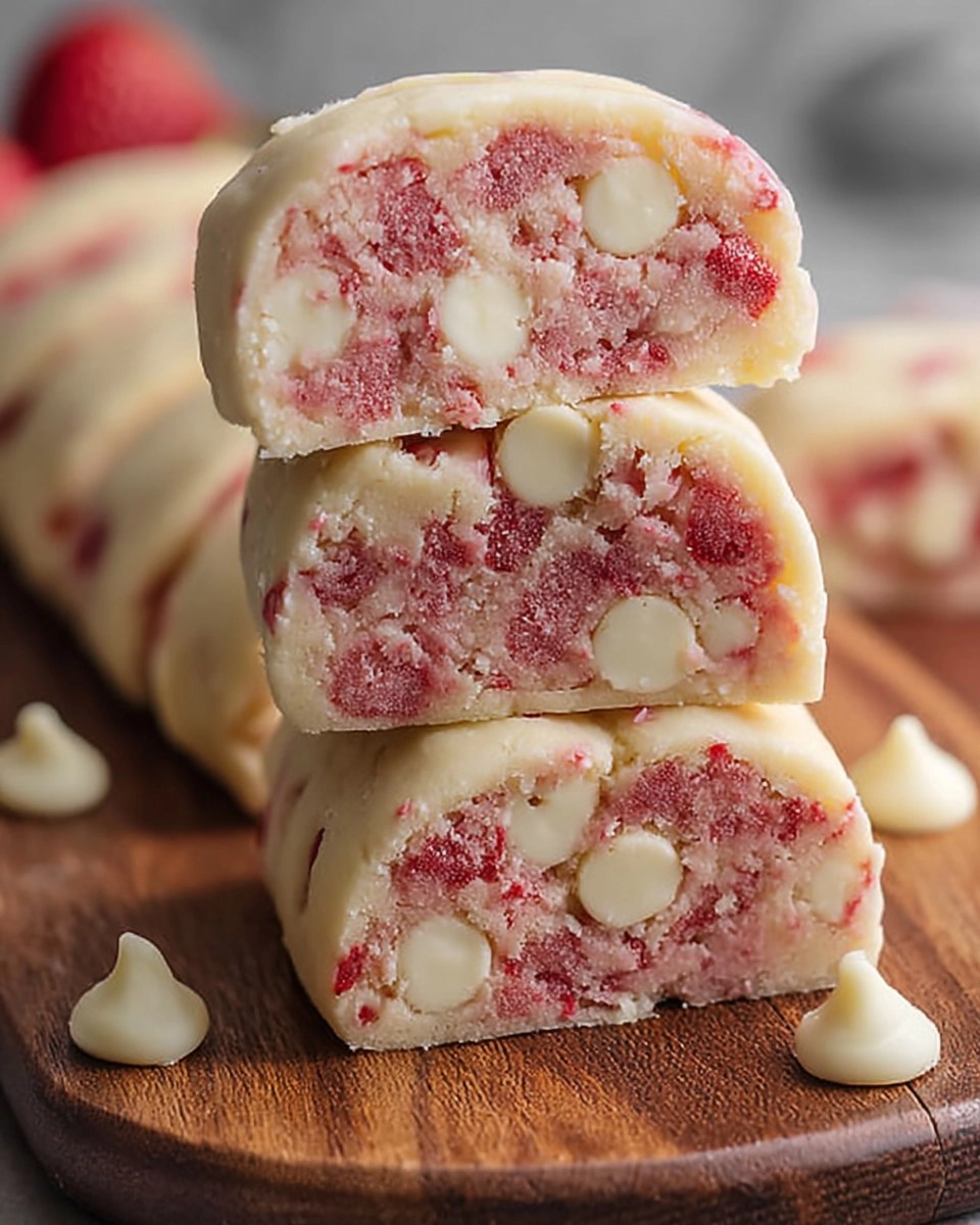 Strawberry White Chocolate Shortbread