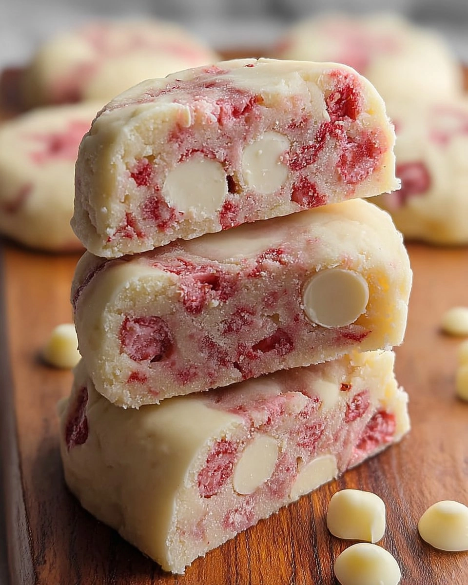 Strawberry White Chocolate Shortbread