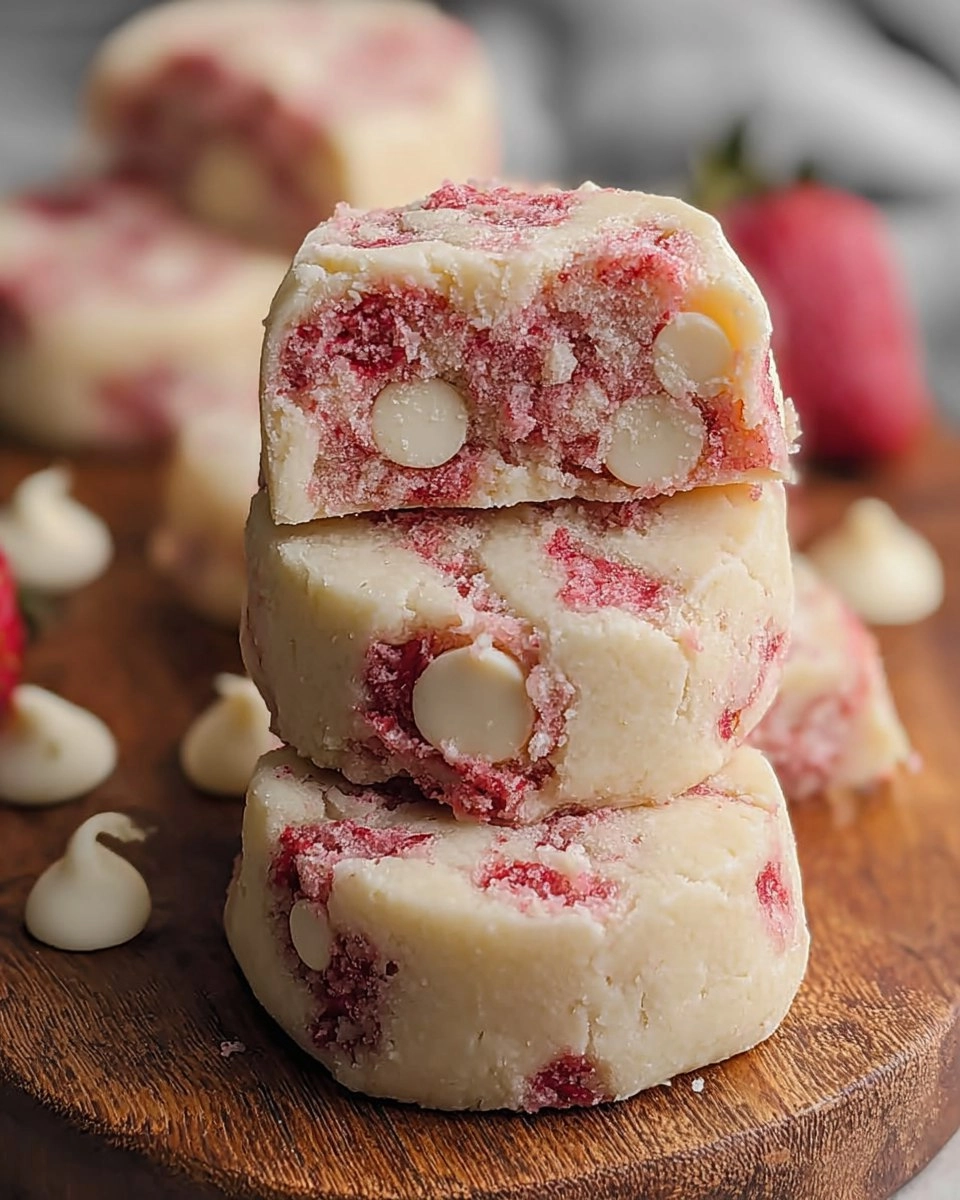Strawberry White Chocolate Shortbread
