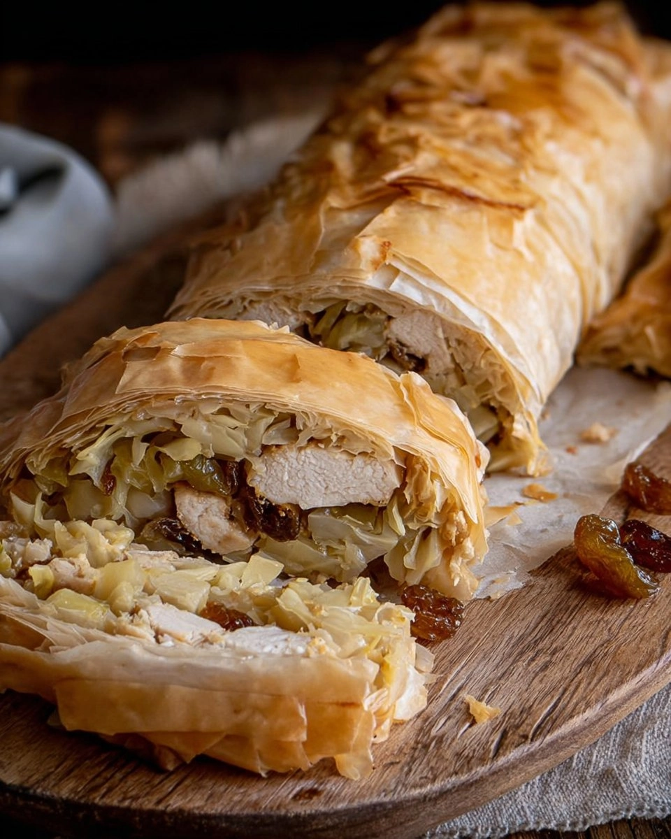 Sweet Cabbage Strudel with Raisins and Brown Sugar 96 Sweet Cabbage Strudel with Raisins and Brown Sugar