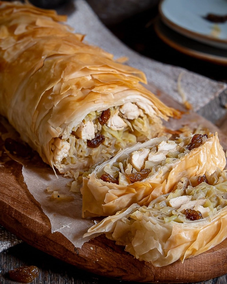 Sweet Cabbage Strudel with Raisins and Brown Sugar 97 Sweet Cabbage Strudel with Raisins and Brown Sugar
