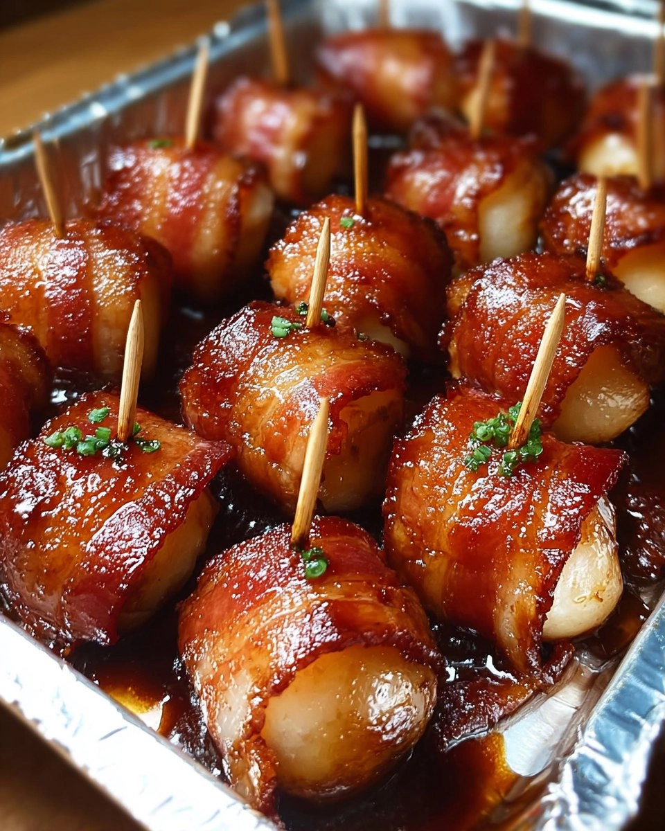Valentine Bacon Wrapped Water Chestnuts