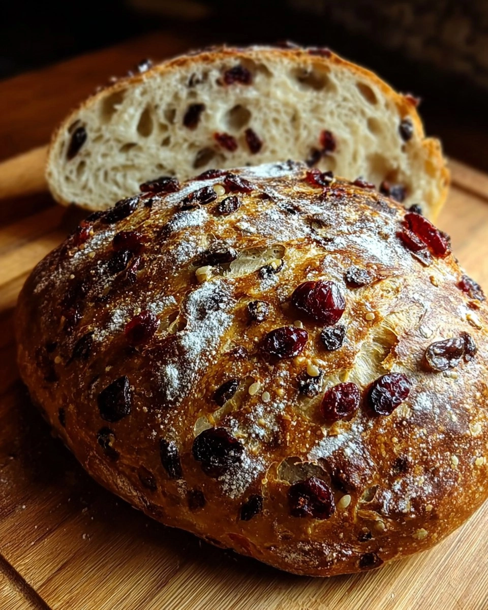 Valentine Cranberry Raisin Walnut Cinnamon Artisan Bread