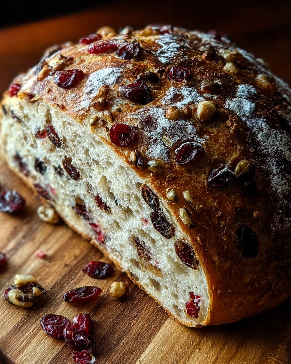 Valentine Cranberry Raisin Walnut Cinnamon Artisan Bread