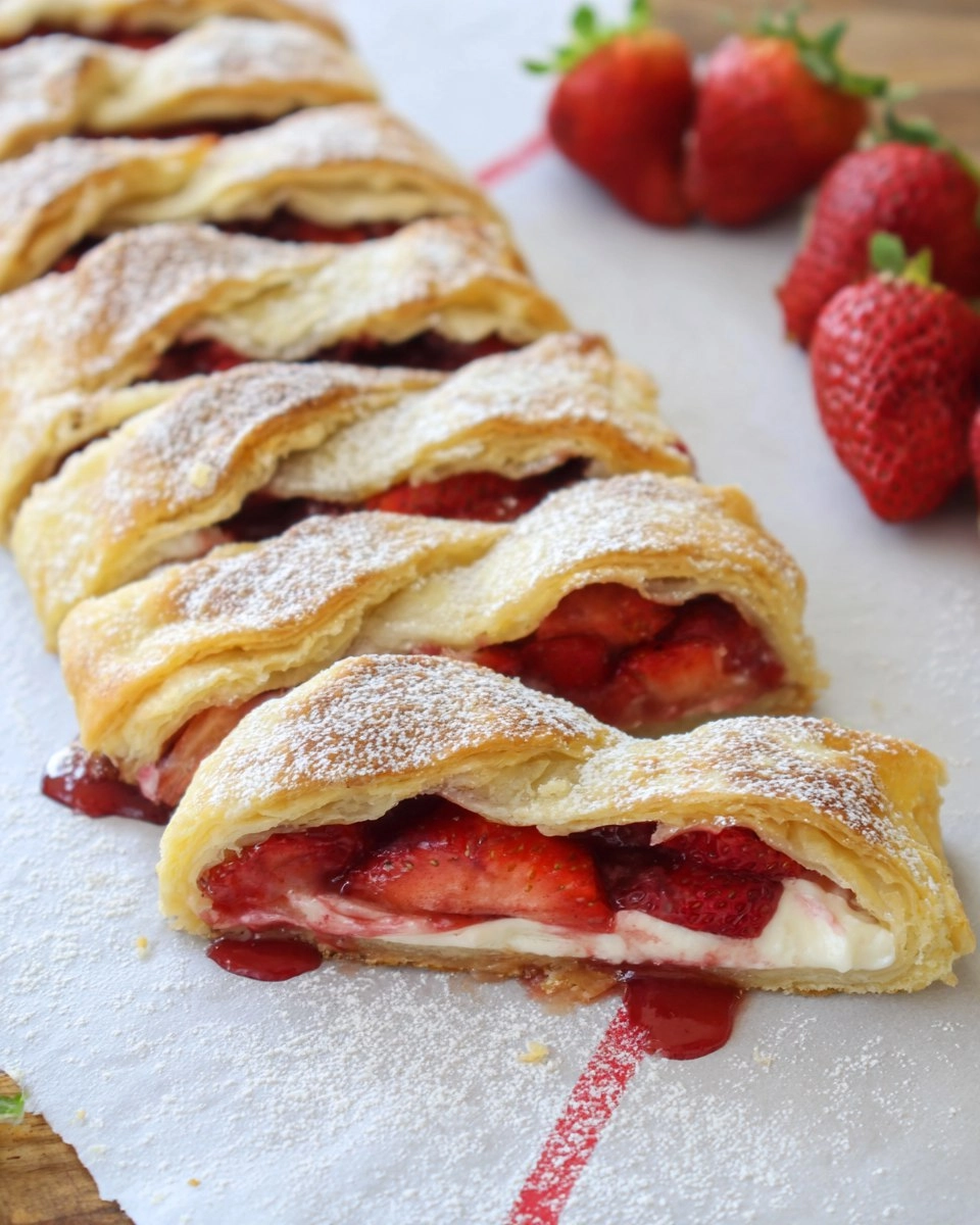 Valentine Easy Strawberry Cream Cheese Strudel