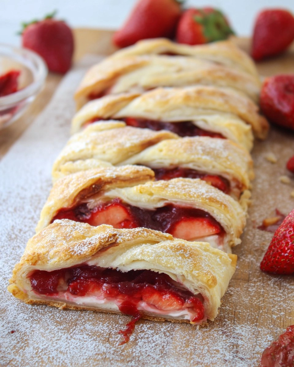 Valentine Easy Strawberry Cream Cheese Strudel