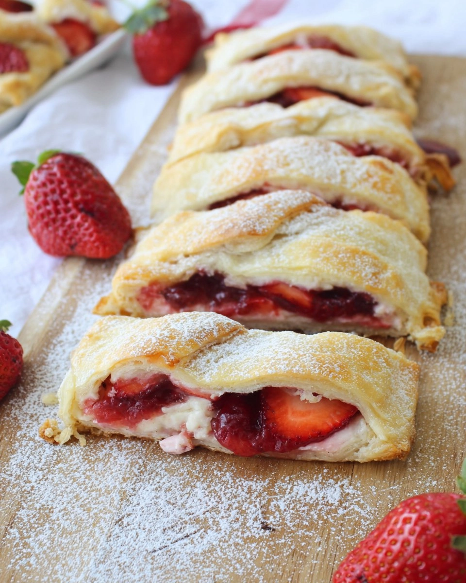 Valentine Easy Strawberry Cream Cheese Strudel