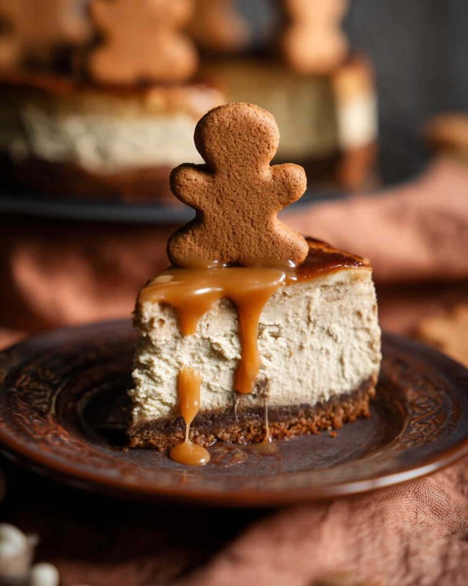 Valentine Gingerbread Caramel Cheesecake